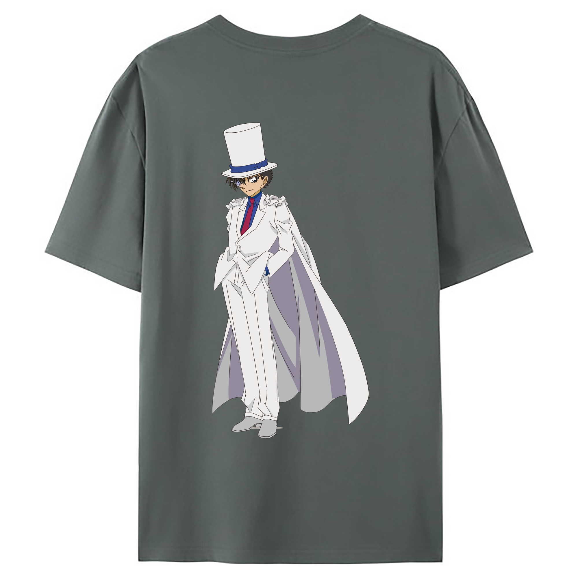 （画像用） 名探偵コナン くろば かいと Detective Conan Kuroba Kaito 綿100％ メンズ半袖Tシャツ（バックプリント） 通気性